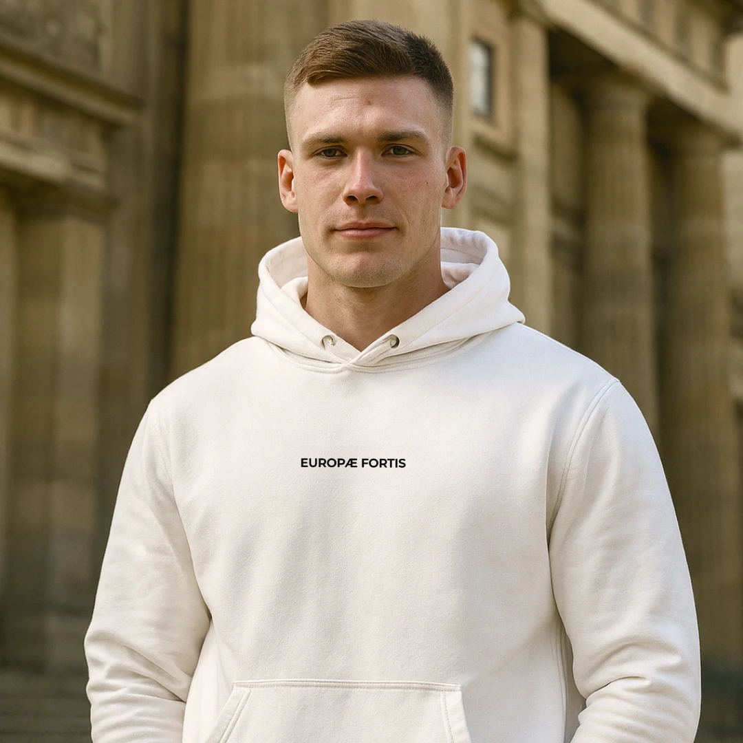 Hoodie, Shirt, Europae Fortis – Deutsch, Stolz, Ehre – WEIß