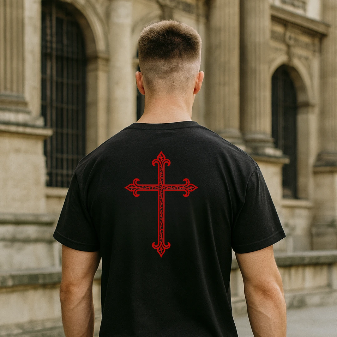 T-Shirt, Shirt, Make Europe Great Again - Kreuz christlich, Christentum - schwarz