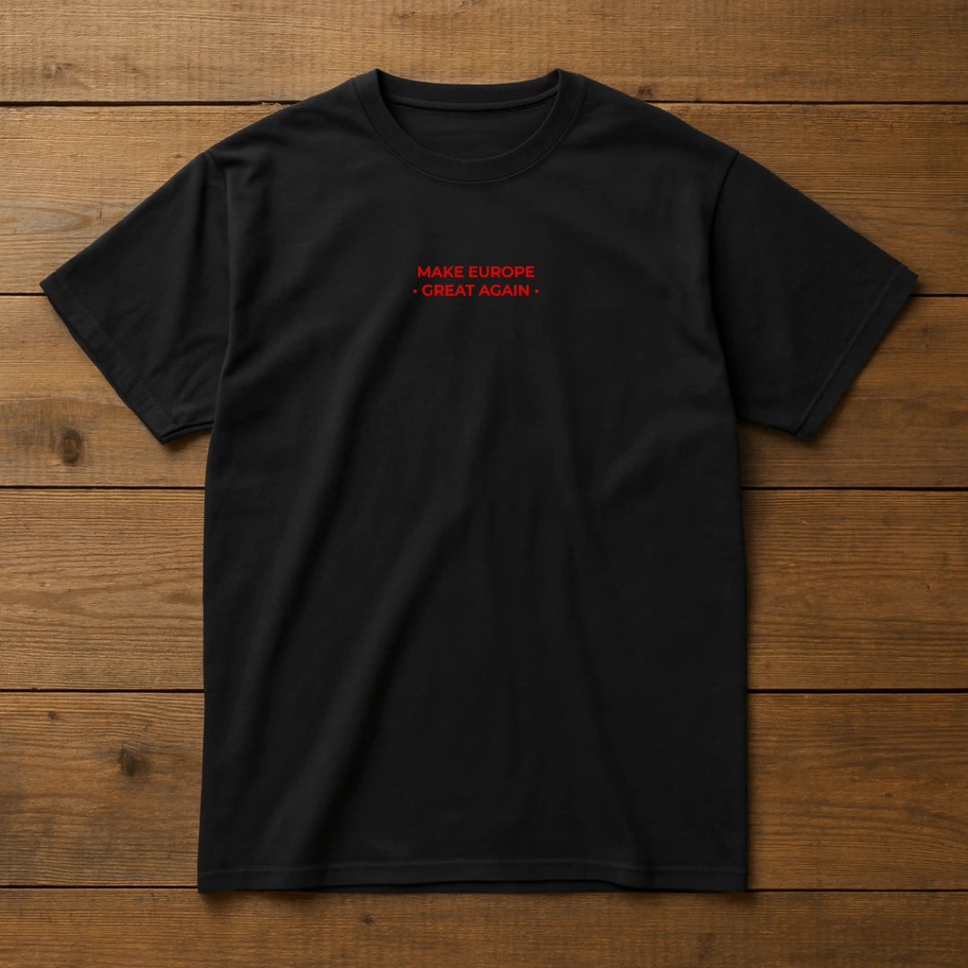 T-Shirt, Shirt, Make Europe Great Again - Kreuz christlich, Christentum - schwarz