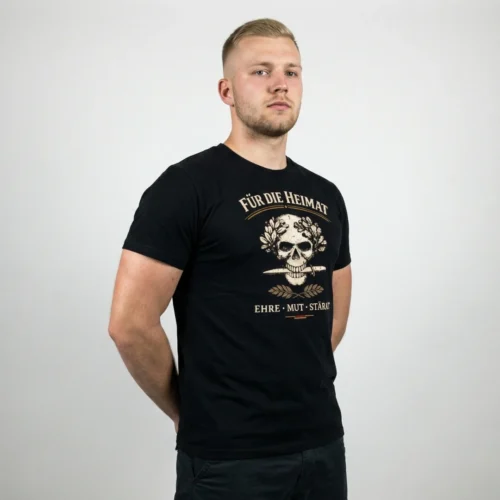 Für die Heimat, T-Shirt, Shirt, Unisex, Kleidung, Merchandise, Deutschland, Identität, Kultur, Heimat, Herkunft, Christ, Glaube, Kirche, Gott, Deutscher Patriot, German Patriots