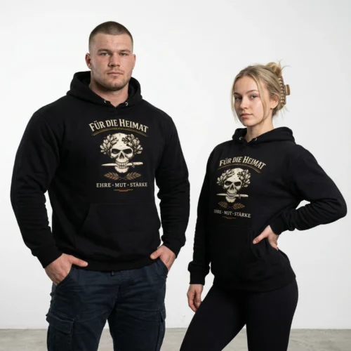 Für die Heimat, Hoodie, Pullover, Kleidung, Merchandise, Deutschland, Identität, Kultur, Heimat, Herkunft, Christ, Glaube, Kirche, Gott, Deutscher Patriot, German Patriots