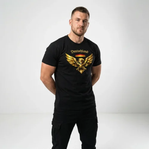 T-Shirt, Shirt, Deutschland, Adler, gold, Schwarz rot gold,